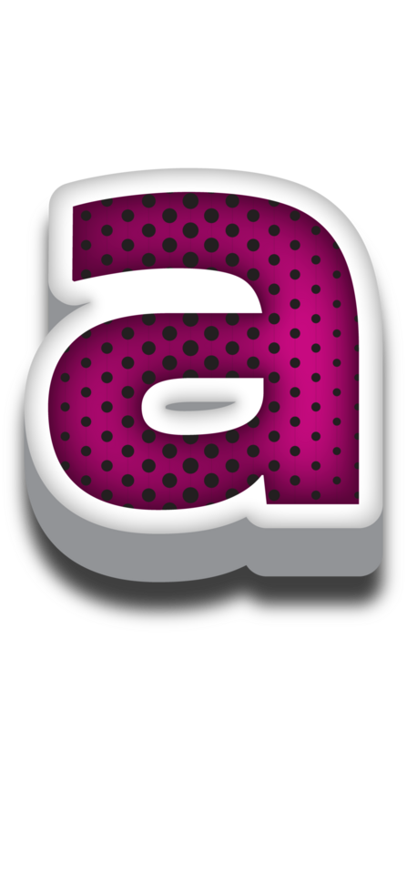 3D Cartoon Alphabet Letter and Number png