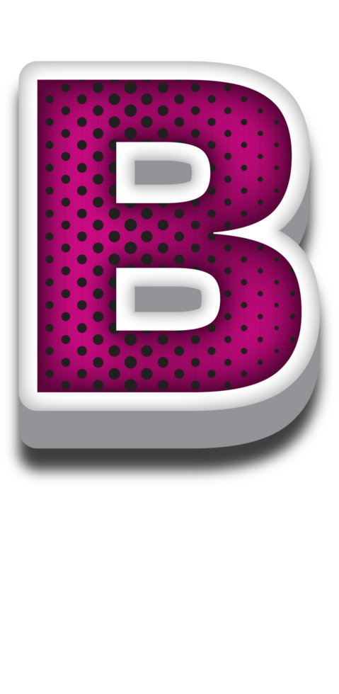 3D Cartoon Alphabet Letter and Number png