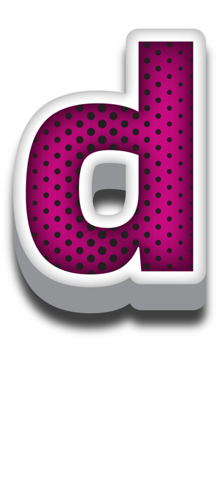 3D Cartoon Alphabet Letter and Number png
