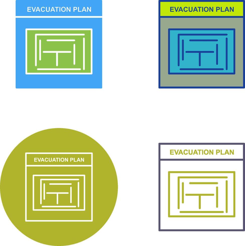 Evacuation Plan Icon Design vector