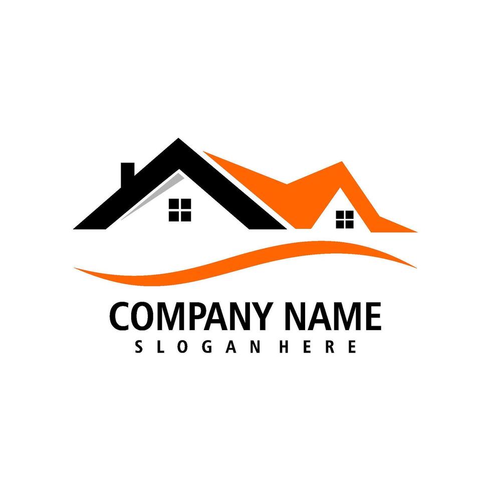 home real estate logo design illustration vector
