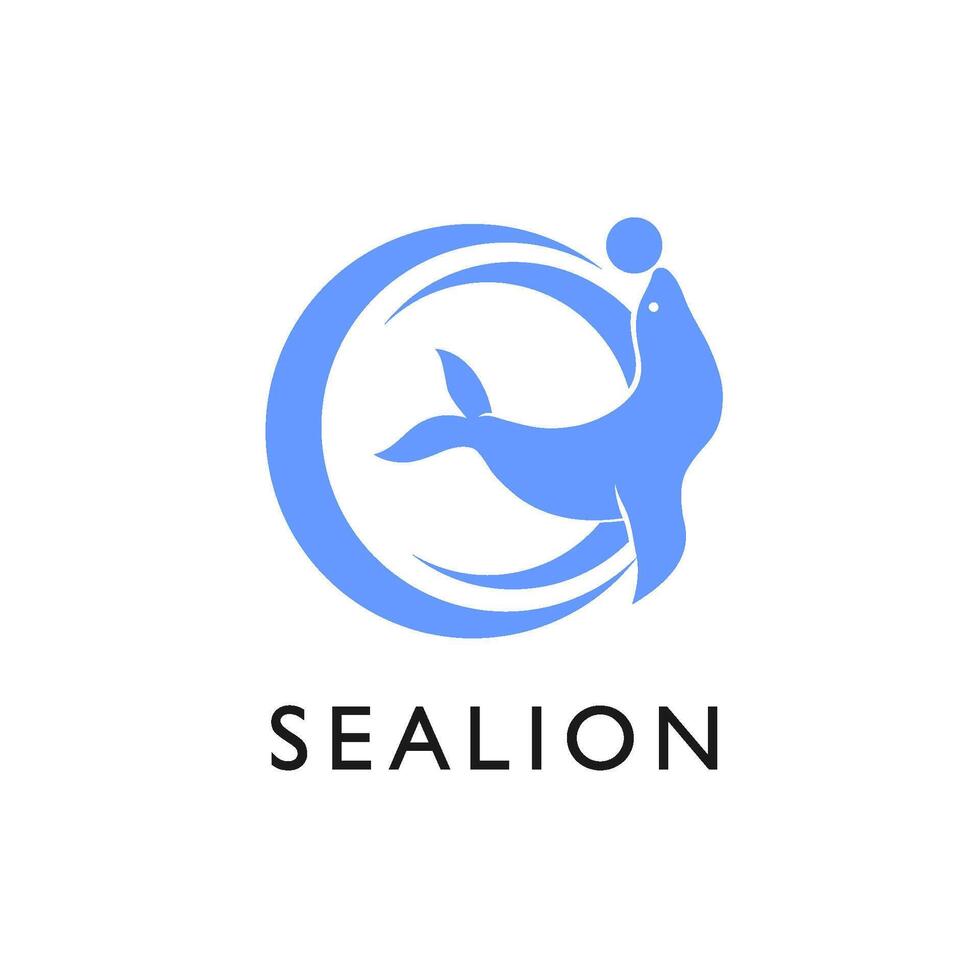 Dolphin logo template illustration design vector