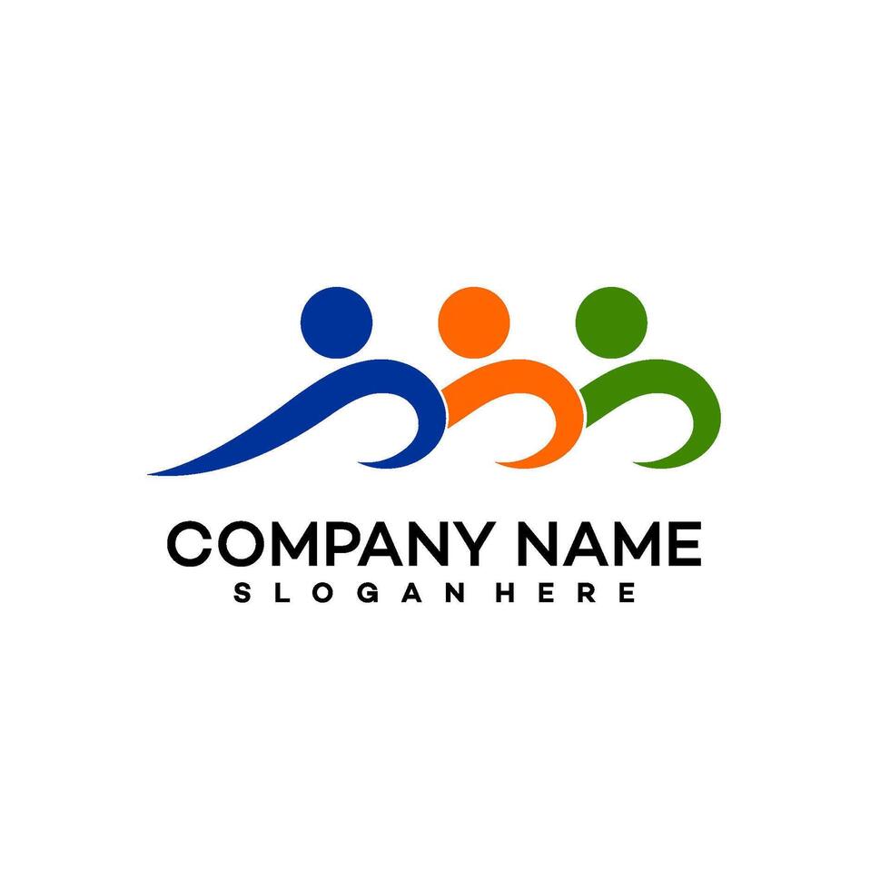 group logo template illustration design vector