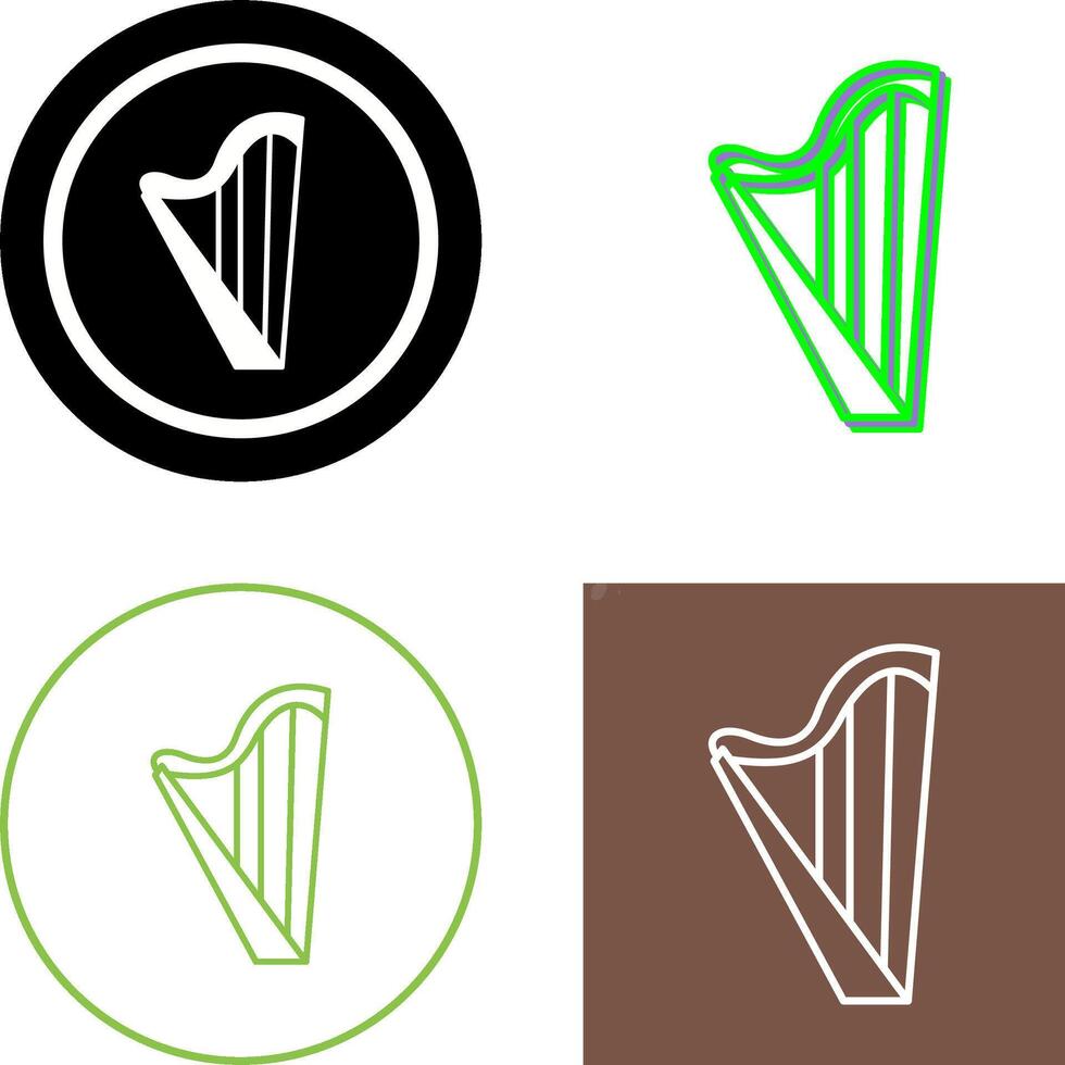 Harp Icon Design vector