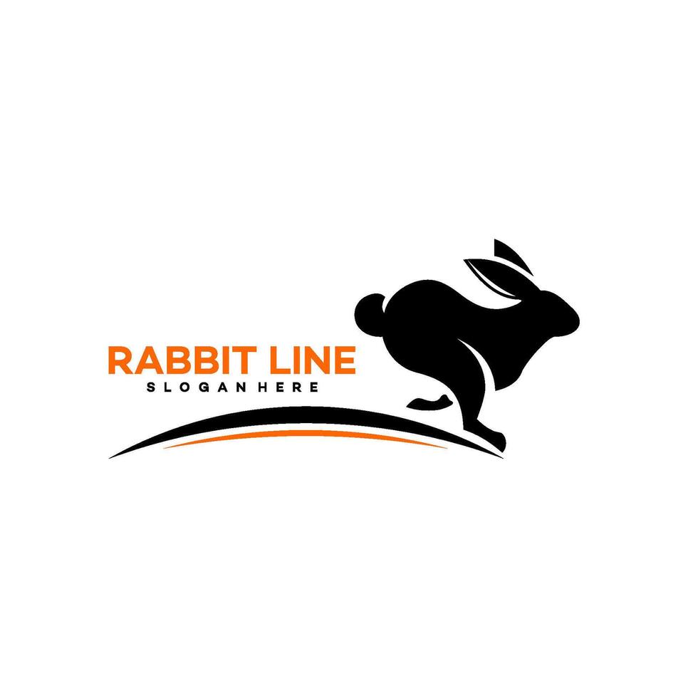 rabbit logo template illustration design vector