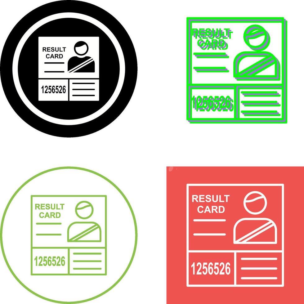Candidate Results Icon Design vector