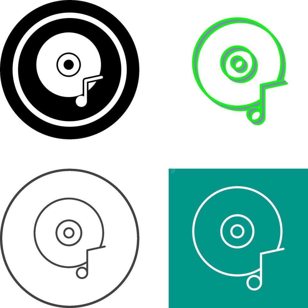 Music CD Icon Design vector