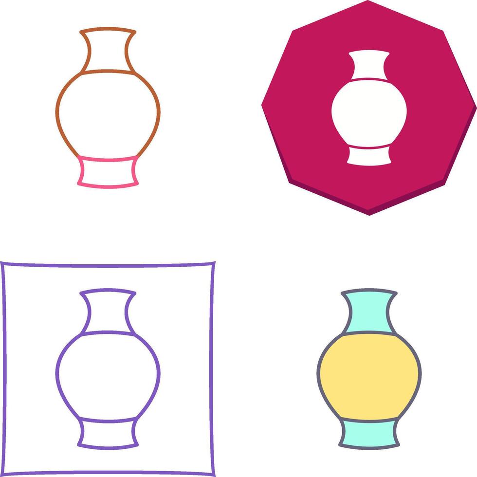 Antique Jar Icon Design vector