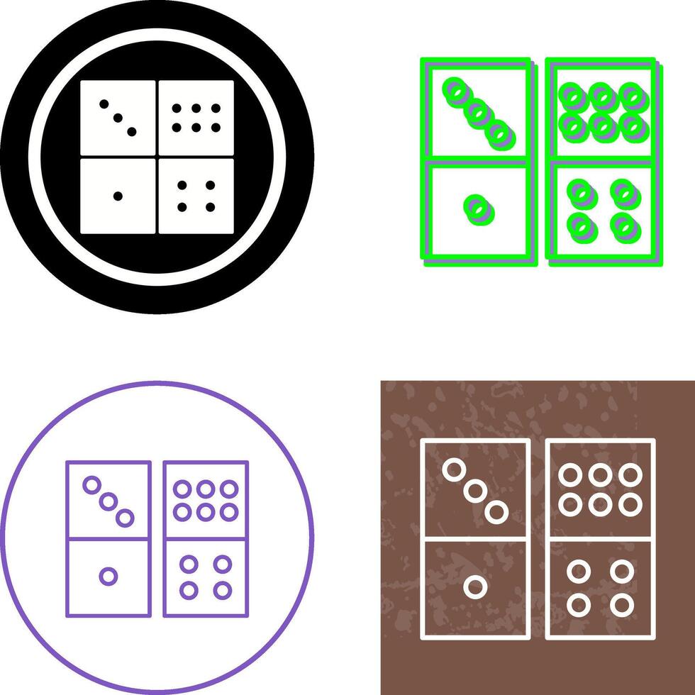 Domino Game Icon Design vector
