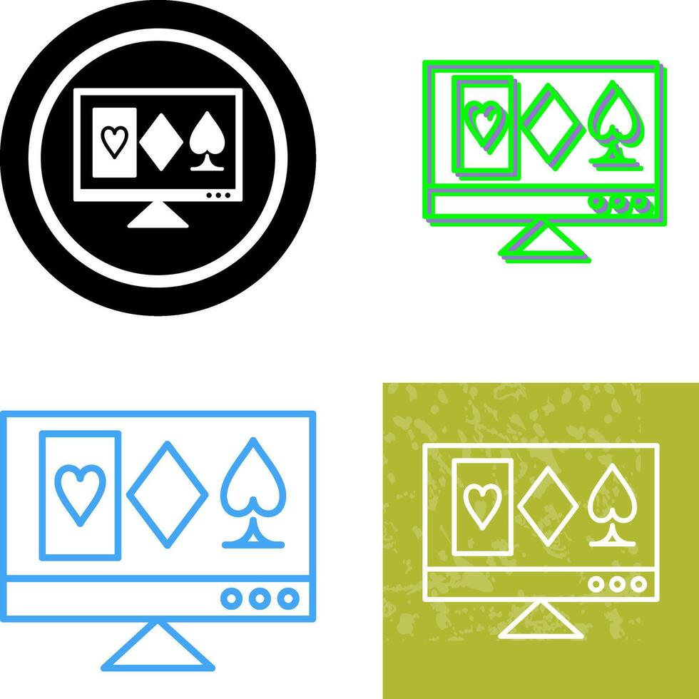 Online Gambling Icon Design vector