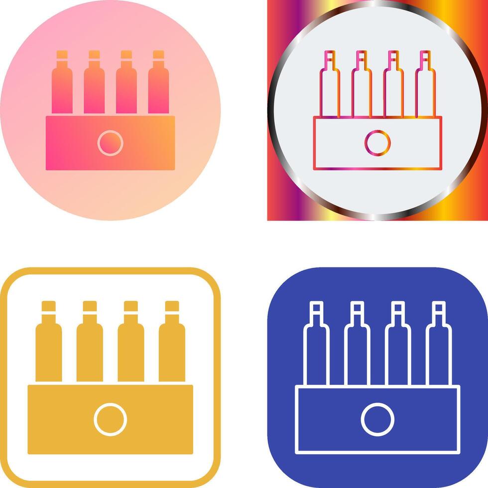 Unique Pack of Beers Icon Design vector