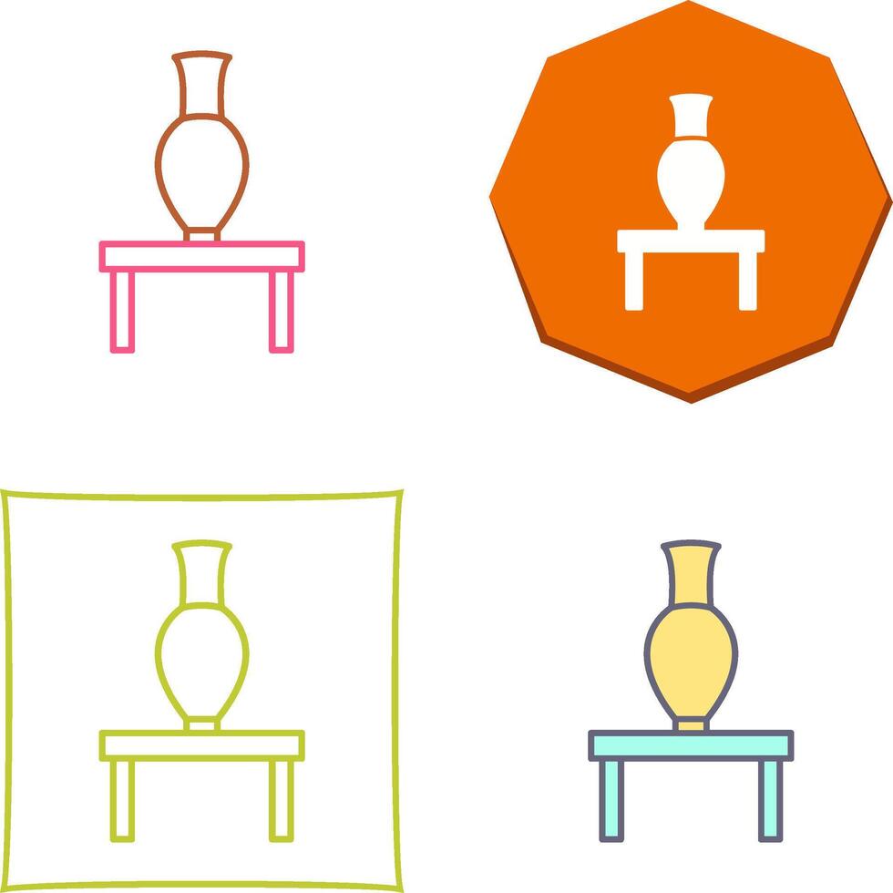 Vase Exhibit Icon Design vector