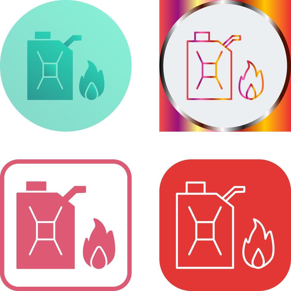 Unique Fuel to Fire Icon Design vector