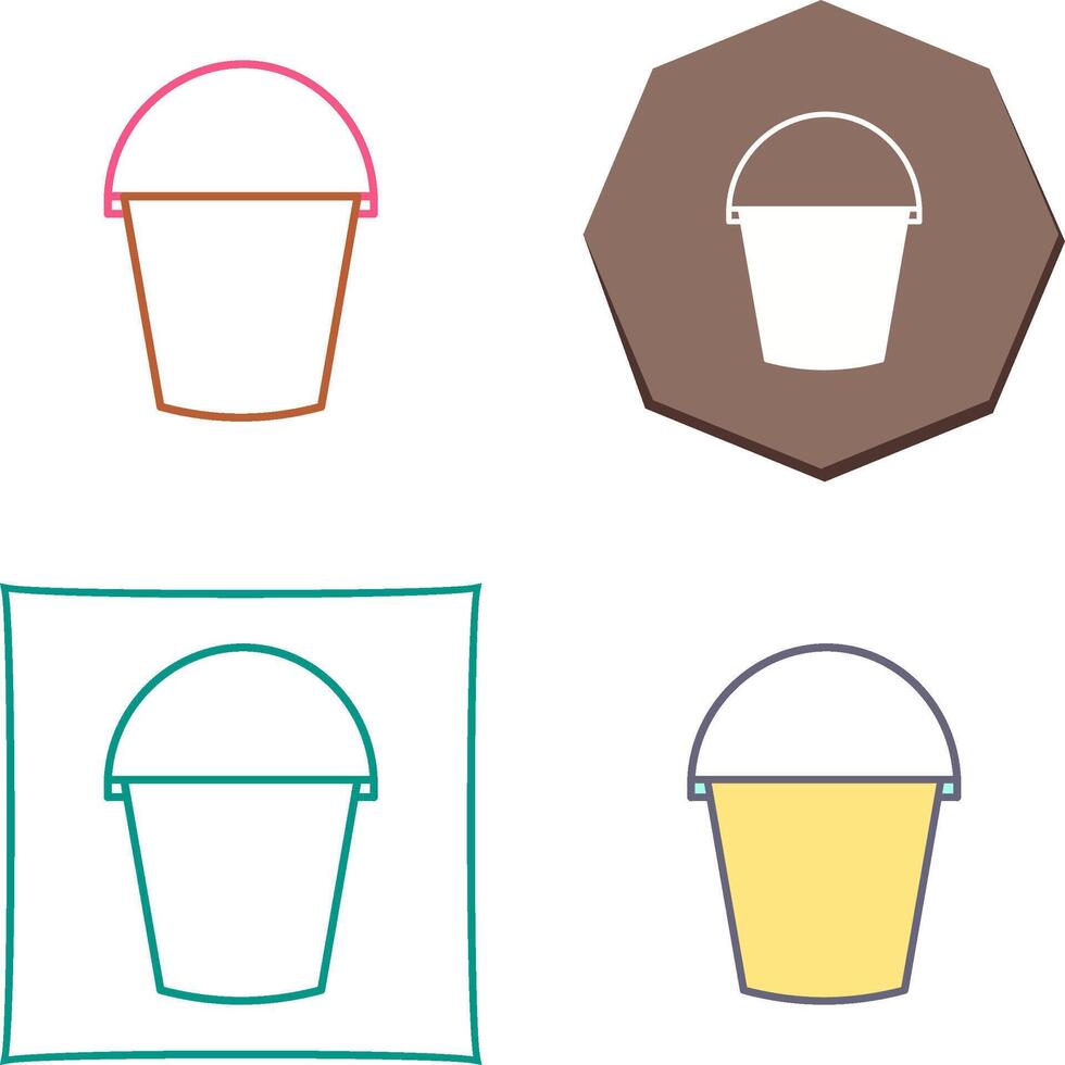 Water Bucket Icon Design vector