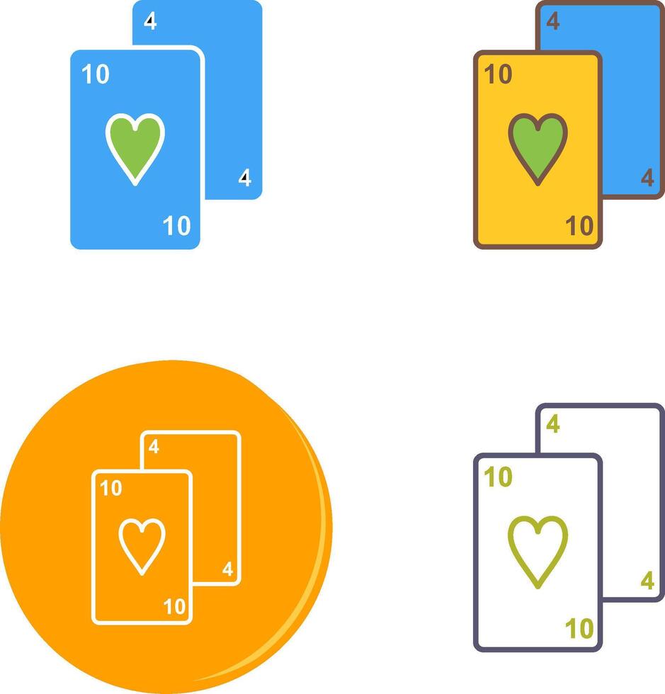 Playing Cards Icon Design vector