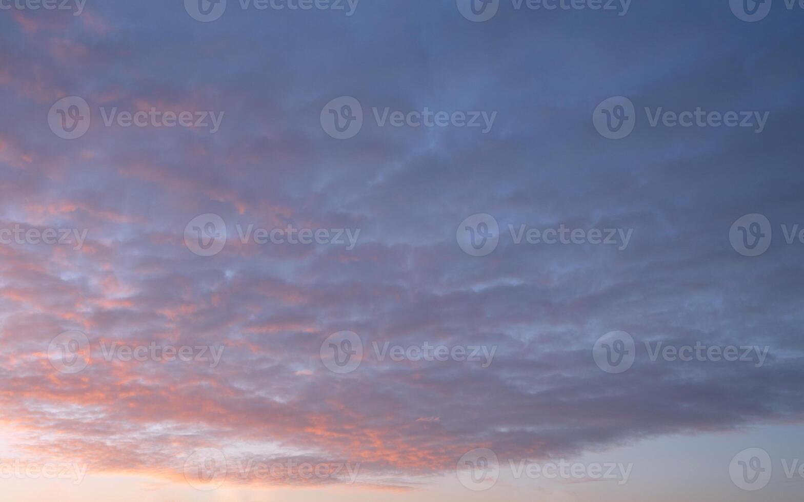 Sky with red-colored clouds photo