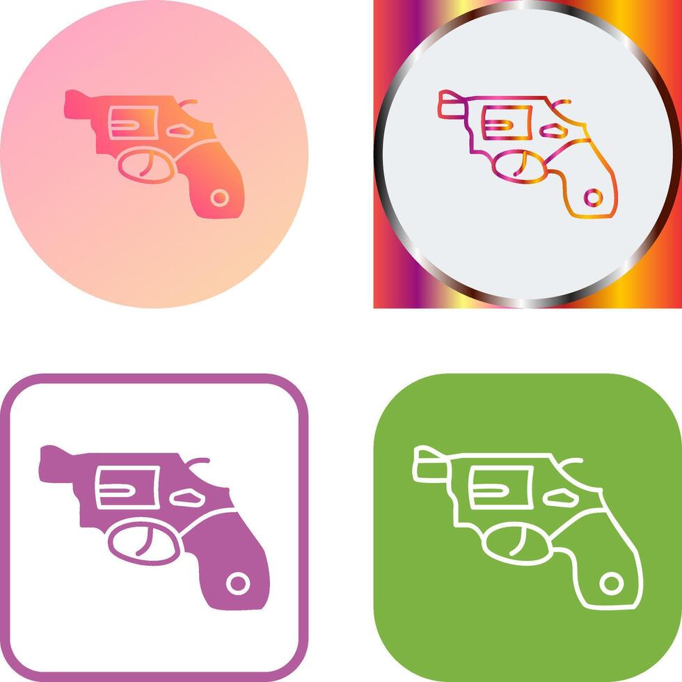 Unique Revolver Icon Design vector