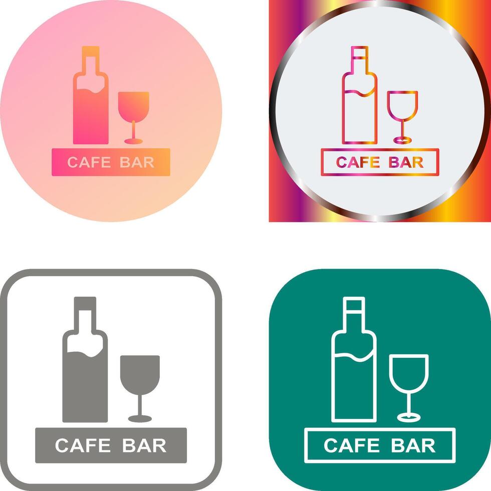 Unique Drinks Cafe Icon Design vector