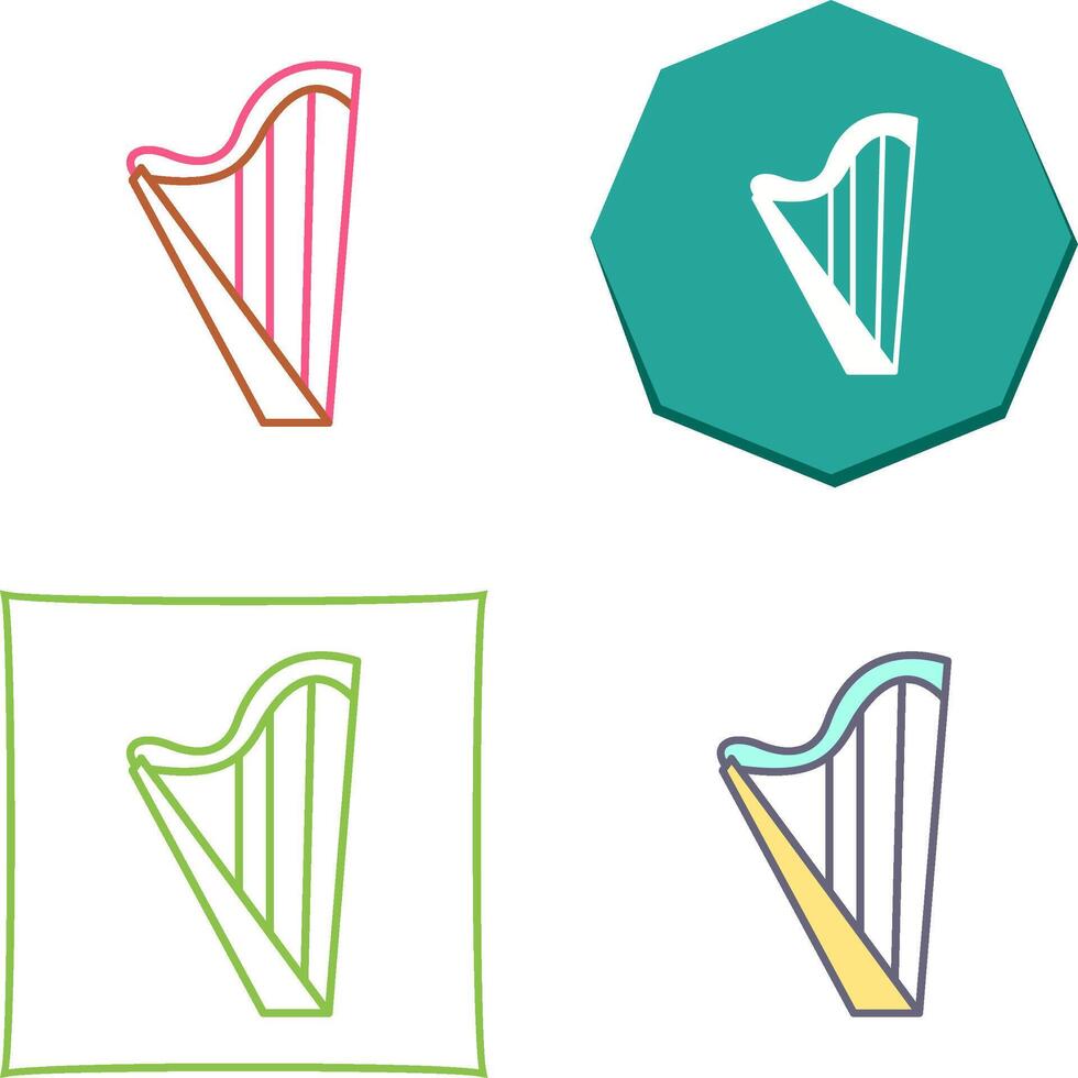 Harp Icon Design vector