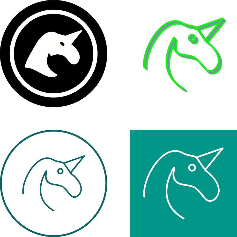 Unicorn Icon Design vector