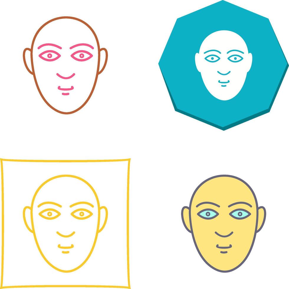 Human Face Icon Design vector