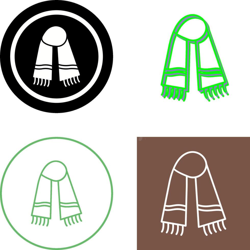 Warm Scarf Icon Design vector
