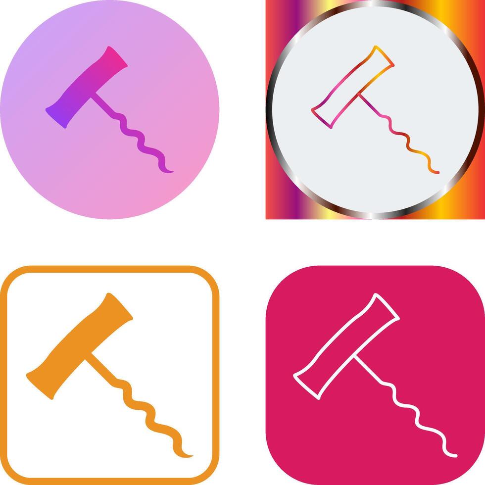 Unique Corkscrew Icon Design vector