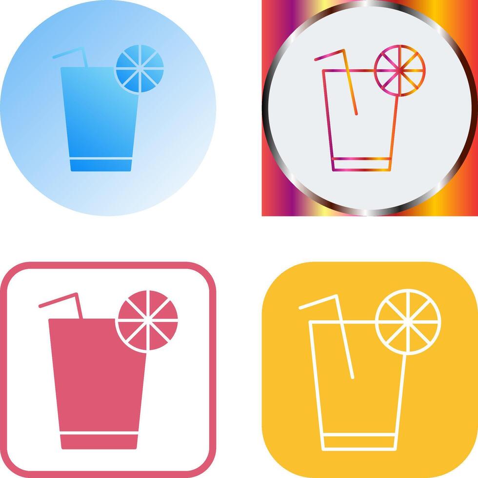Unique Lemon Juice Icon Design vector
