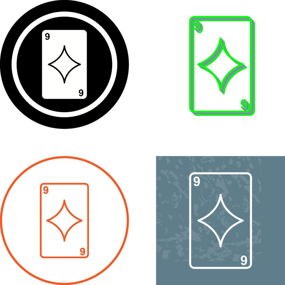 Diamonds Card Icon Design vector