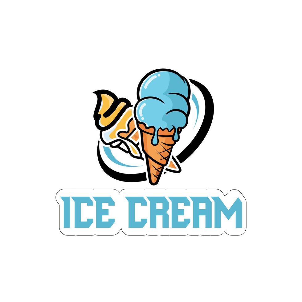 ice cream logo vector