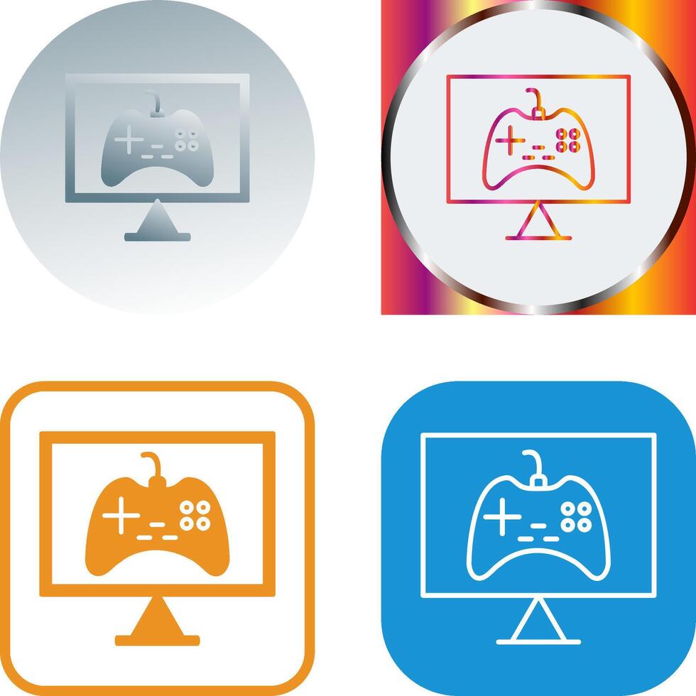 Unique Online Games Icon Design vector