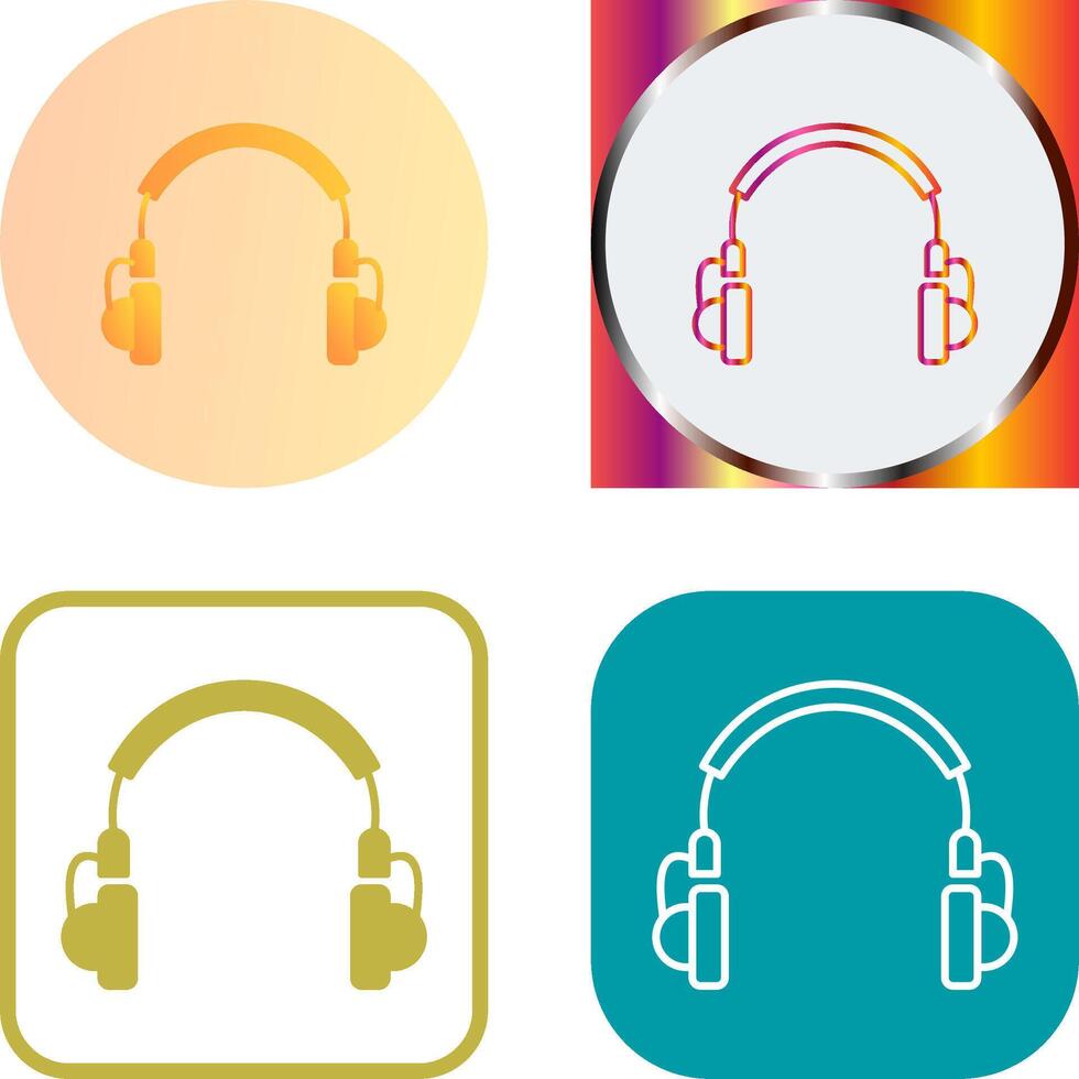 Unique Headphones Icon Design vector