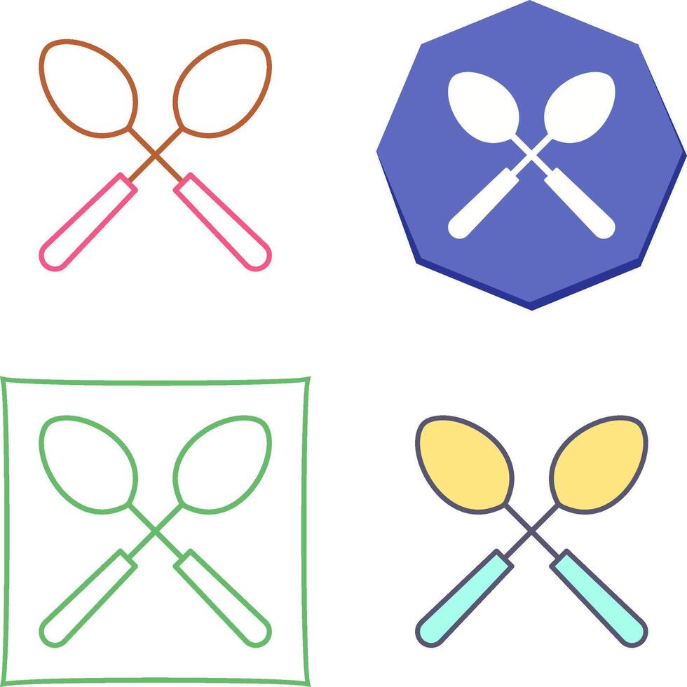 cucharas icono diseño vector