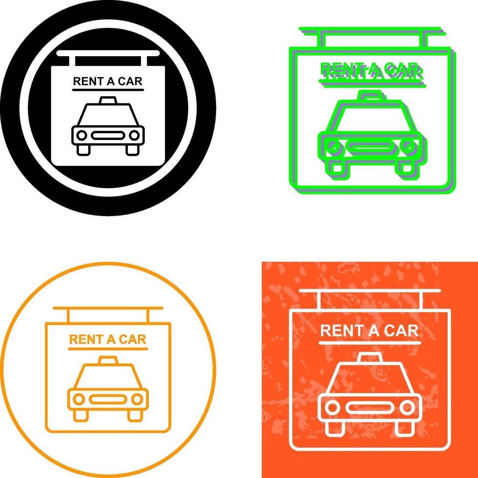 Rent a Car Icon Design vector