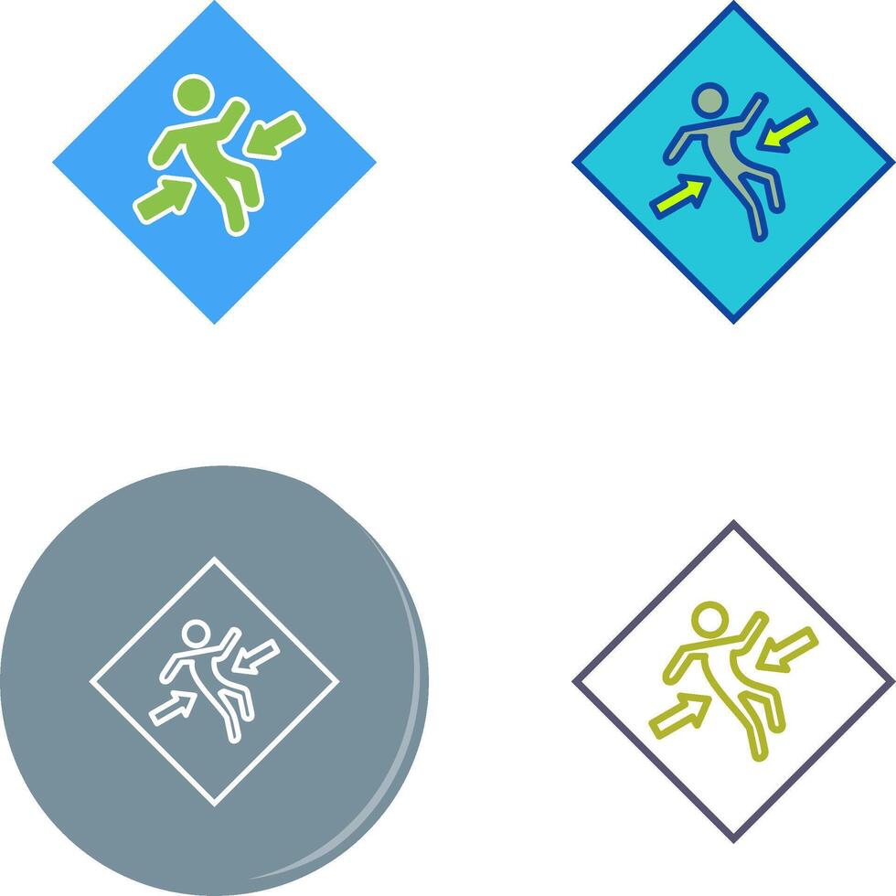 Crush Zone Icon Design vector