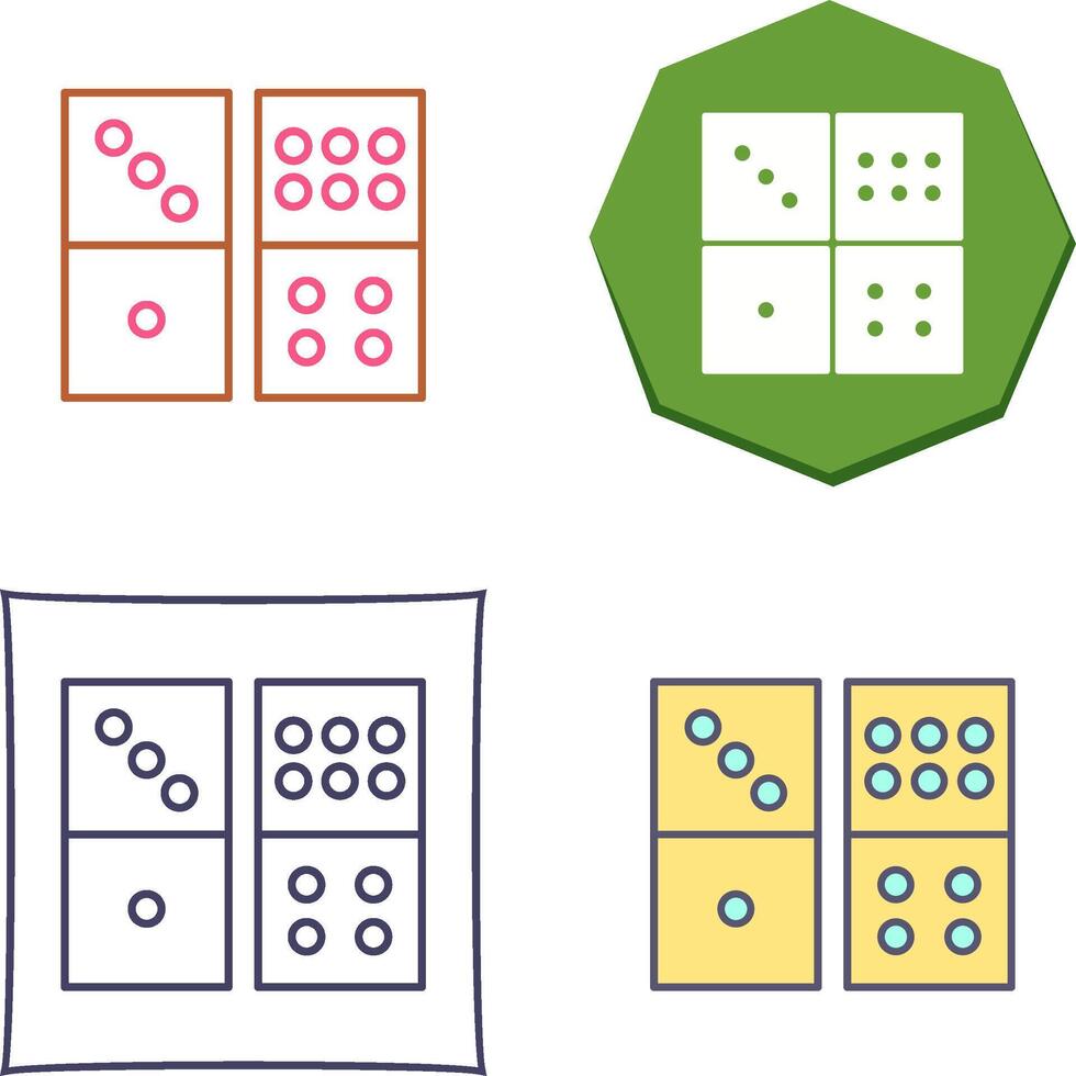Domino Game Icon Design vector
