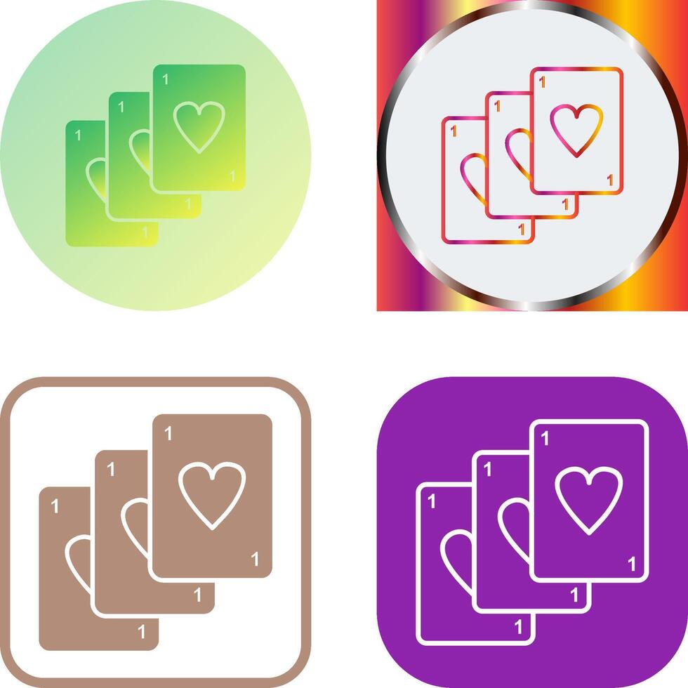 Unique Deck of Cards Icon Design vector