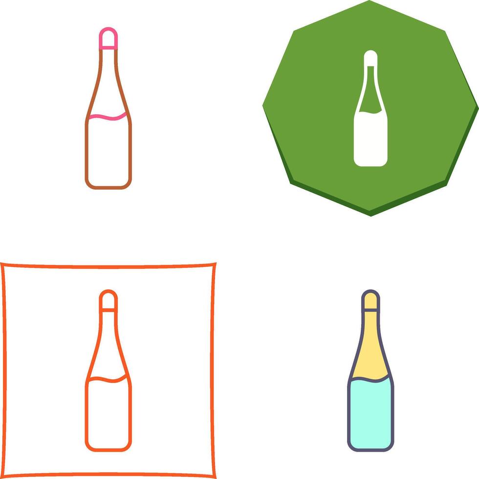 champán botella icono diseño vector