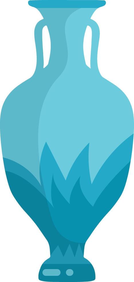 Ceramic Vase Illustration on White Background. with Floral and Abstract Pattern vector