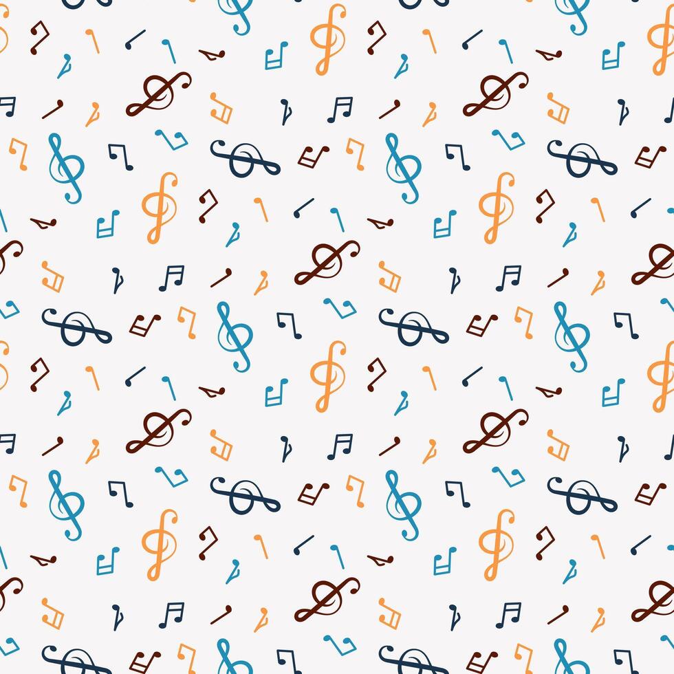 musical notes pattern vector