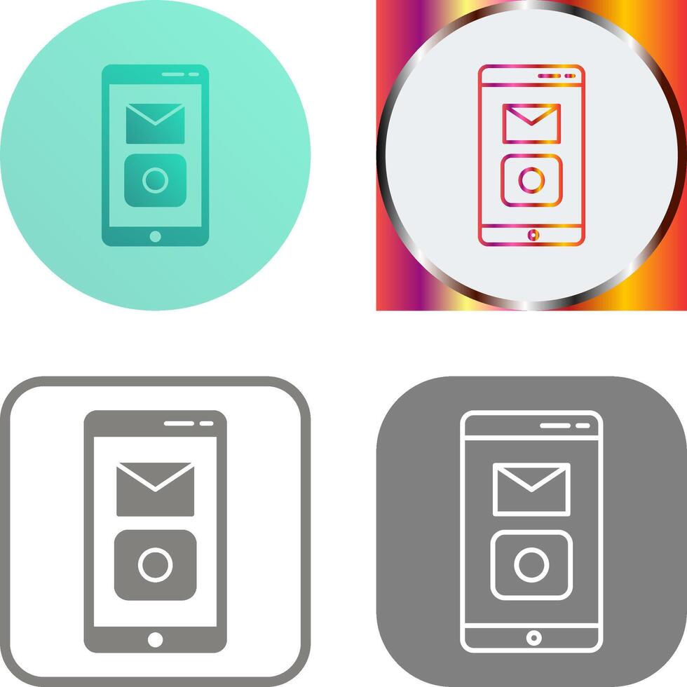 Unique Mobile Applications Icon Design vector