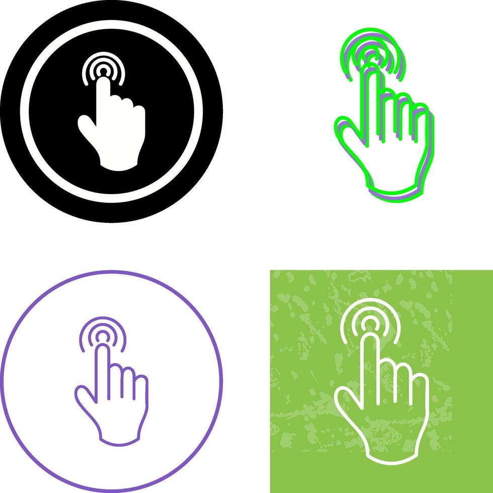 Danger of Hand Press Icon Design vector