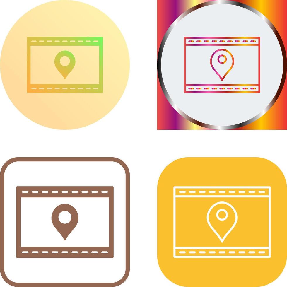 Unique Location Web Advertising Icon Design vector