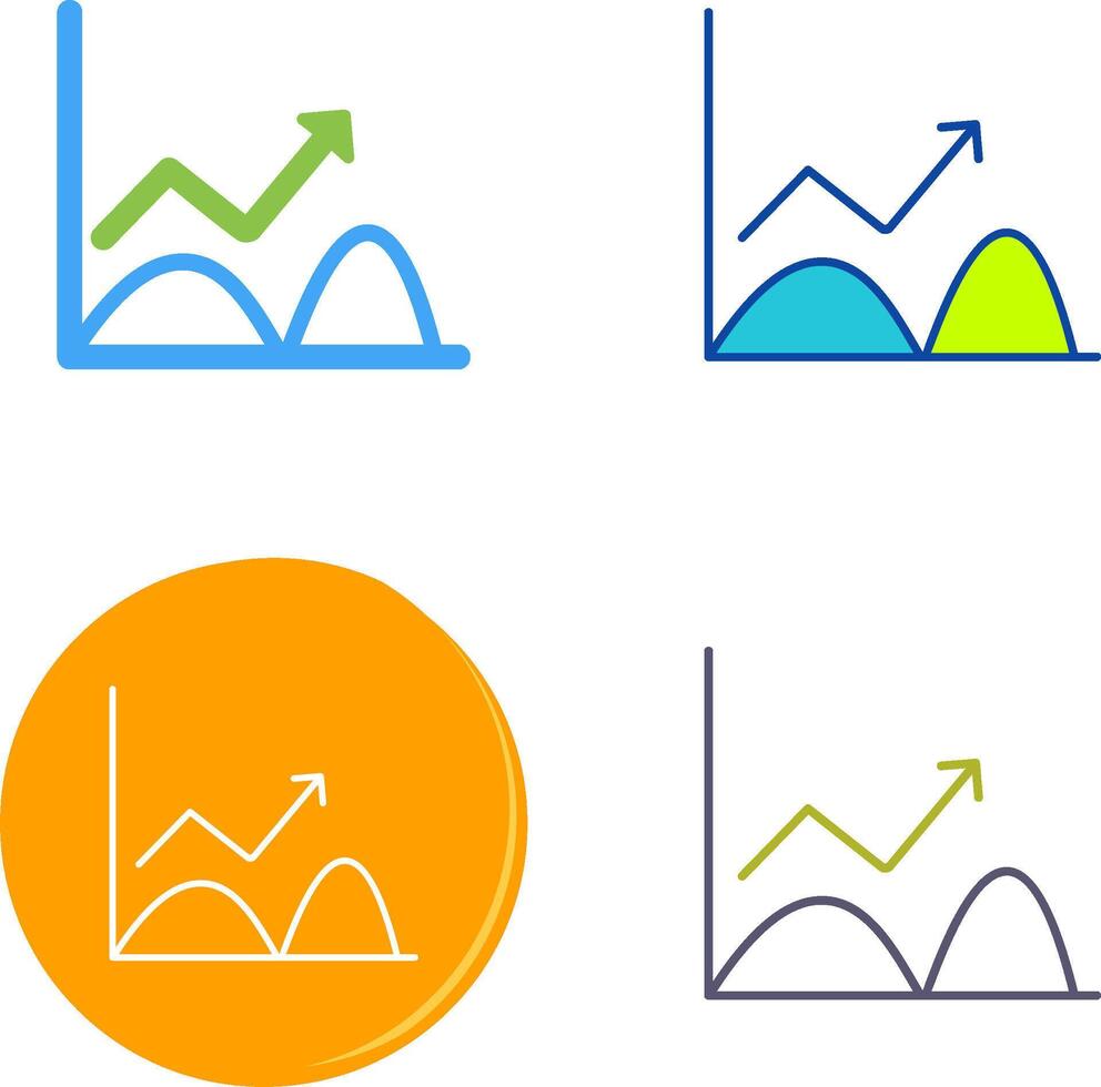 Trend in Graph Icon Design vector