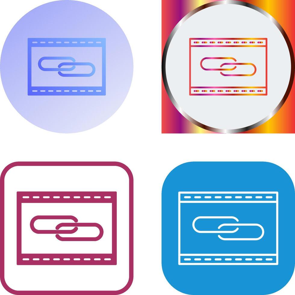Unique Link Optimization Icon Design vector