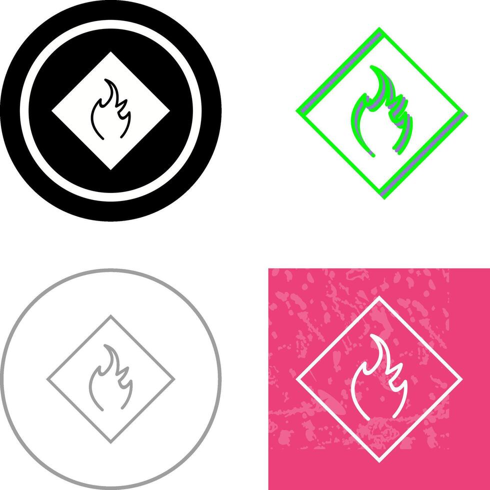 Danger of Flame Icon Design vector