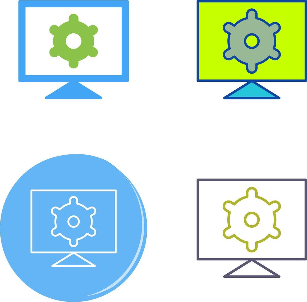 Computer Settings Icon Design vector