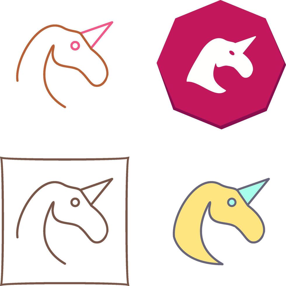 diseño de icono de unicornio vector