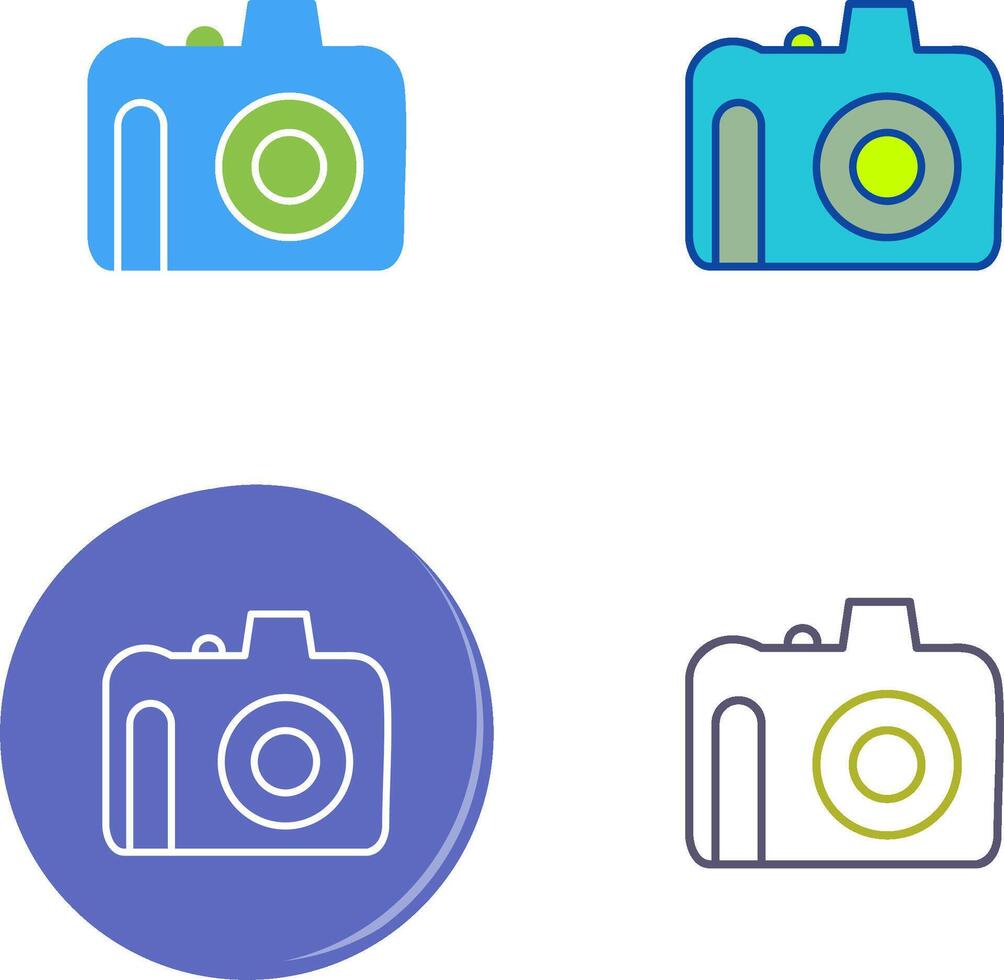 Unique DSLR Camera Icon Design vector