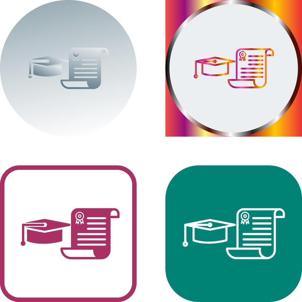 Unique Graduation Icon Design vector